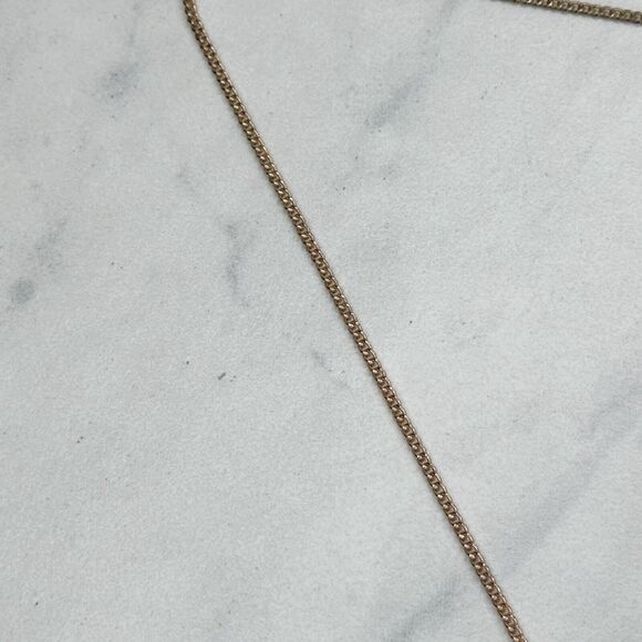 Chico's Rose Gold Tone Chain Link Rhinestone Pendant Necklace ✨ - Picture 8 of 9